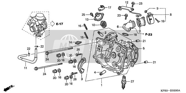 Honda NSS250 2002 Cylinder Head for a 2002 Honda NSS250